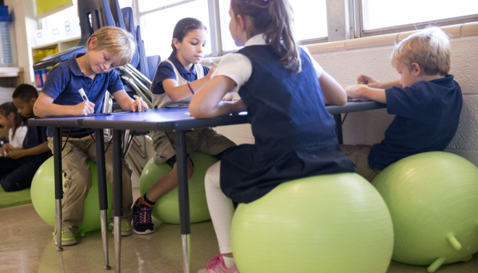Wobble Chairs Bouncy Balls Let Students Wiggle While They Work